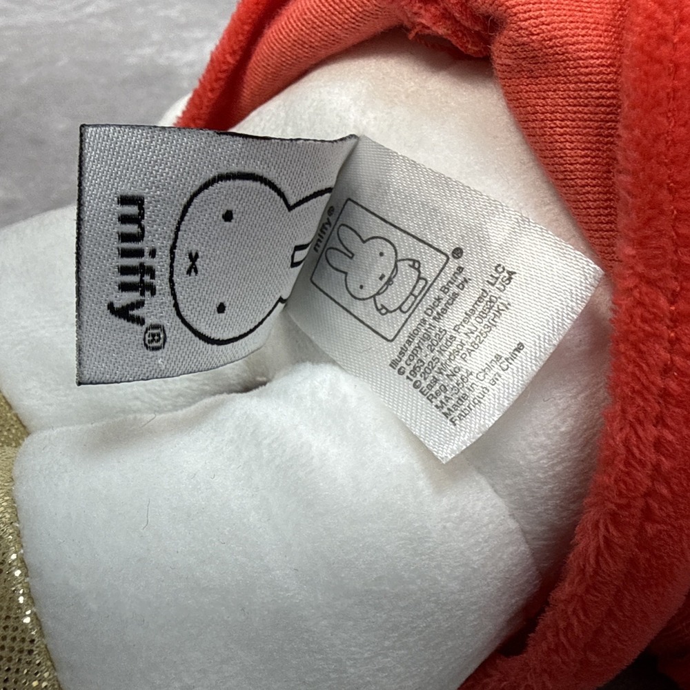Miffy Christmas Valentines Doll Plush Stuffed Animal Red & Gold Outfit RARE 12" - Picture 9 of 11